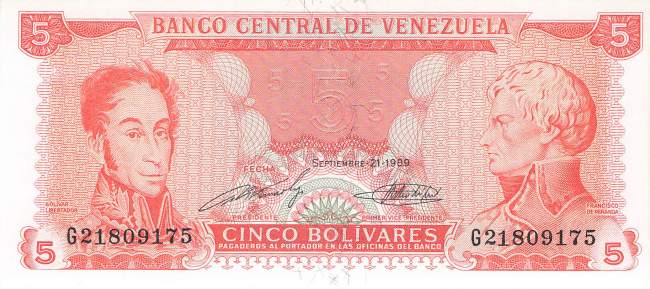 5 Bolivares1989 p.70b